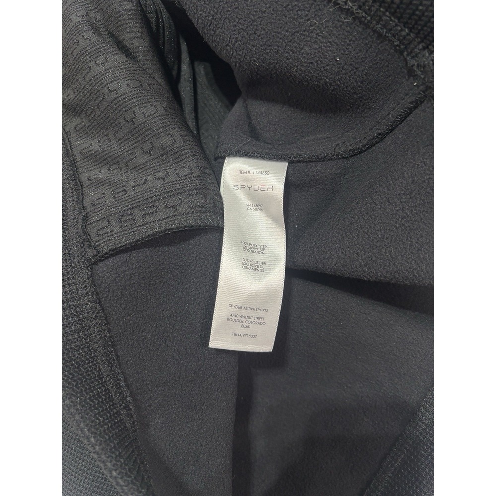 Spyder Full Zip Jacket Mens XL Black Red Fleece Lined Outdoor Warm Logo - Picture 10 of 13